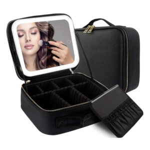 organisateur de maquillage avec miroir alexa